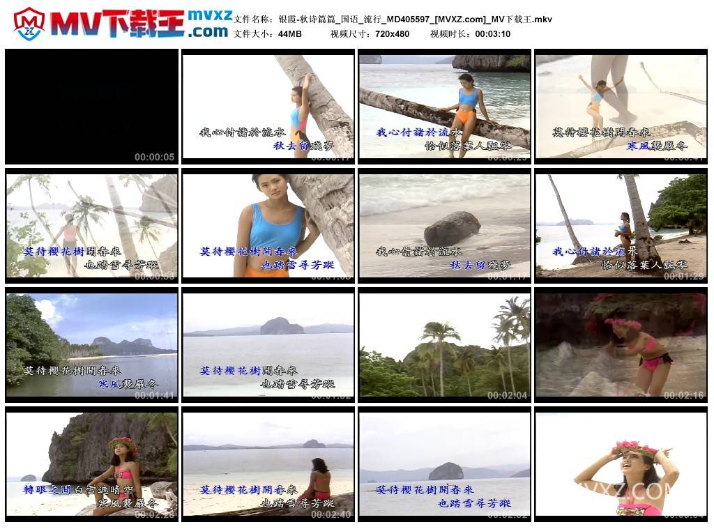 银霞-秋诗篇篇_国语_流行_MD405597